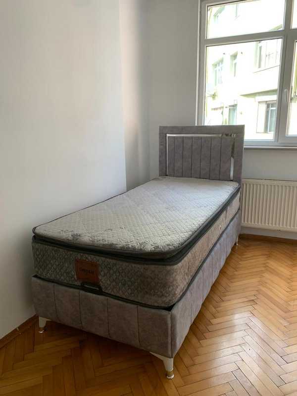 Tek Kisilik Sunta Baza Baslik Tavsan Tuyu Pedli Yatak Model 4
